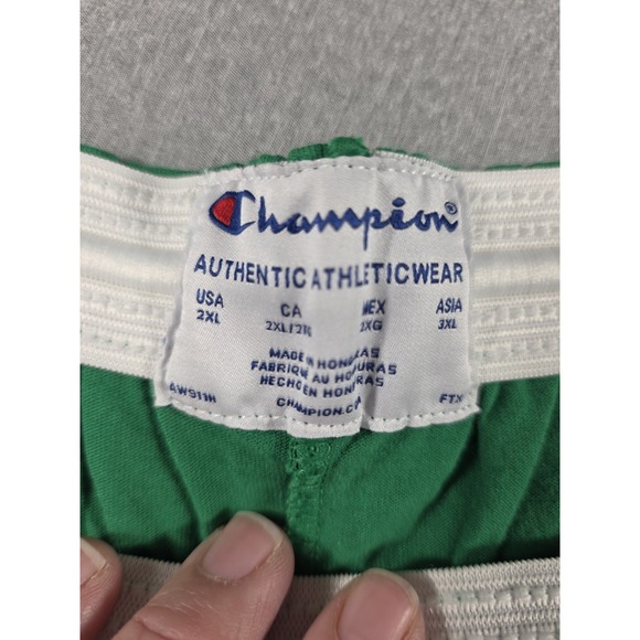 NWOT Champion Shorts Mens Jersey Knit Casual Lounge 2XL Kelly Green w/pockets‎ - Picture 6 of 8